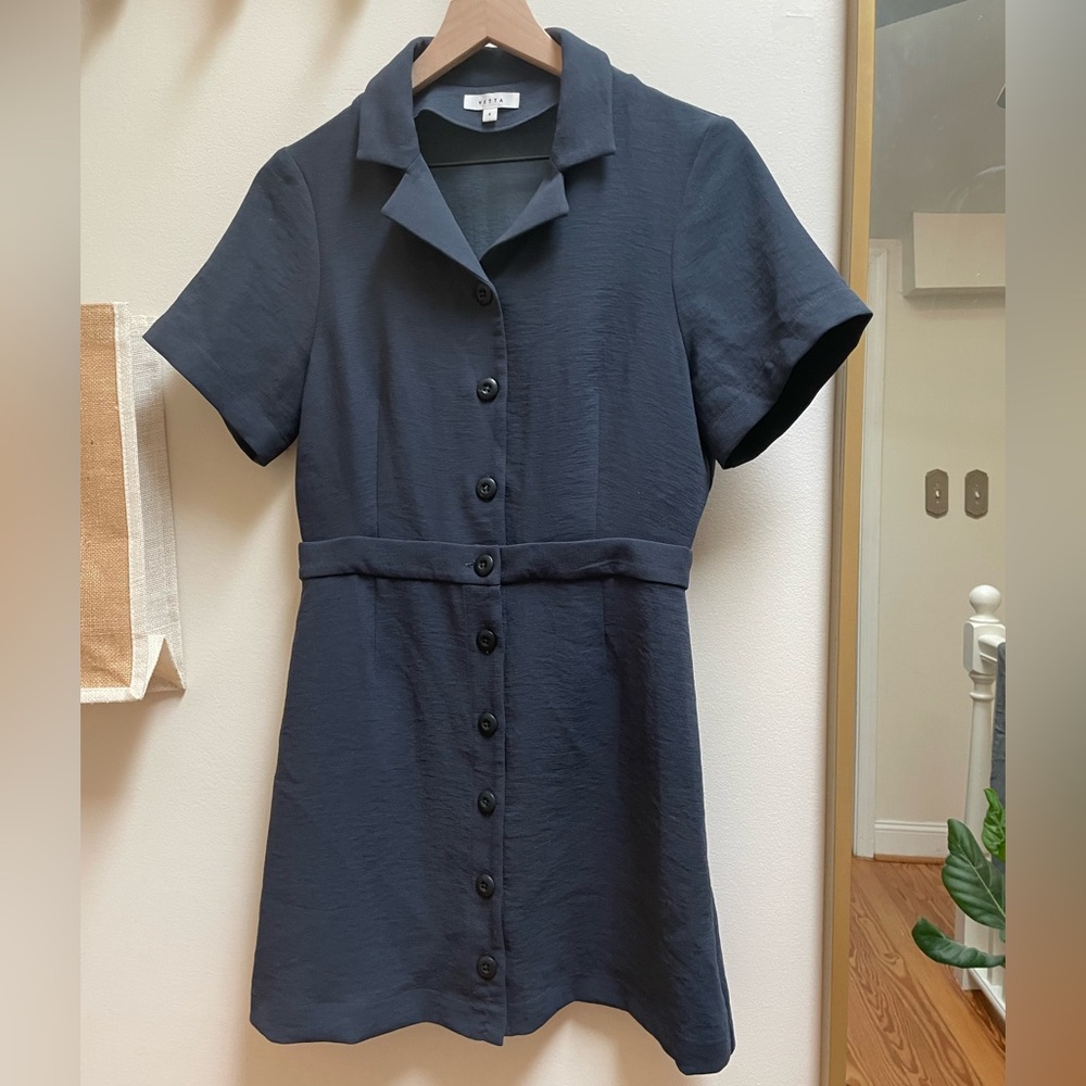 VETTA size 6 Convertible Dress/Skirt Navy/Blue